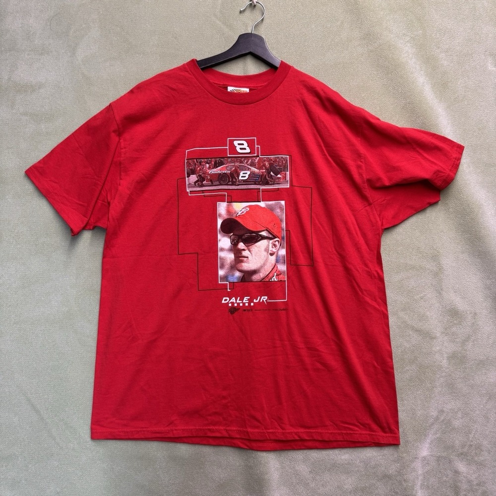 Dale Earnhardt Jr Bud Racing Mens Shirt XL Short Sleeve Winner's Circle Red
